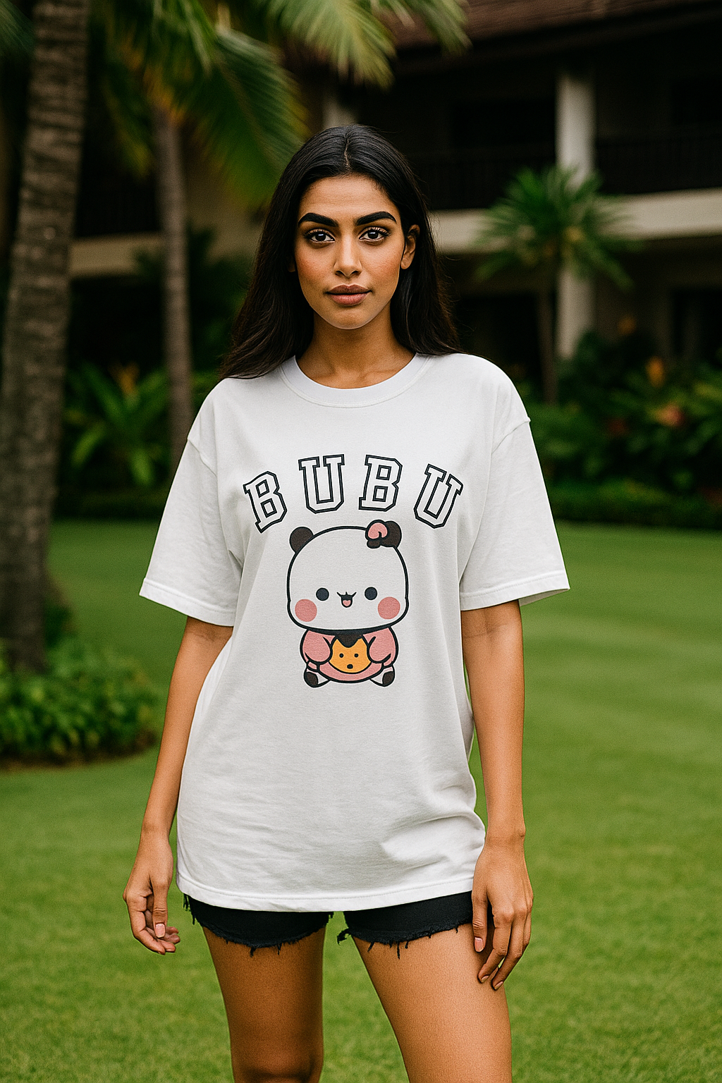 Oversized Bubu Printed T-Shirt