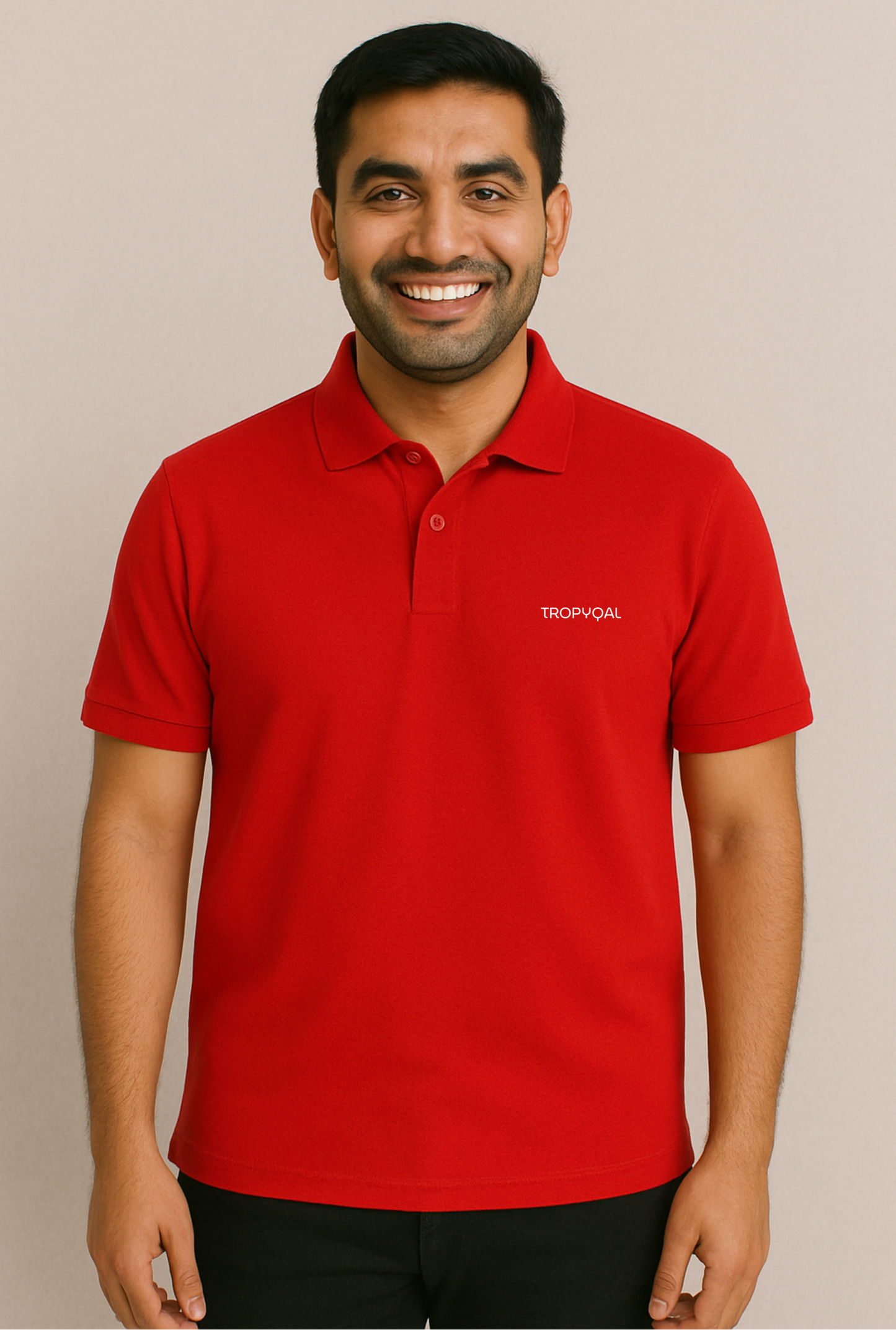 Tropyqal Red Polo