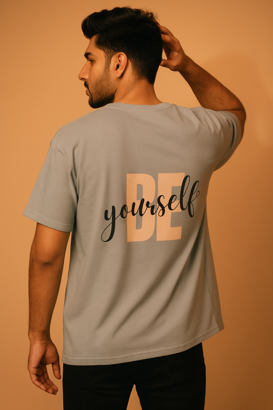 Oversized Be yourself printed T-shirt