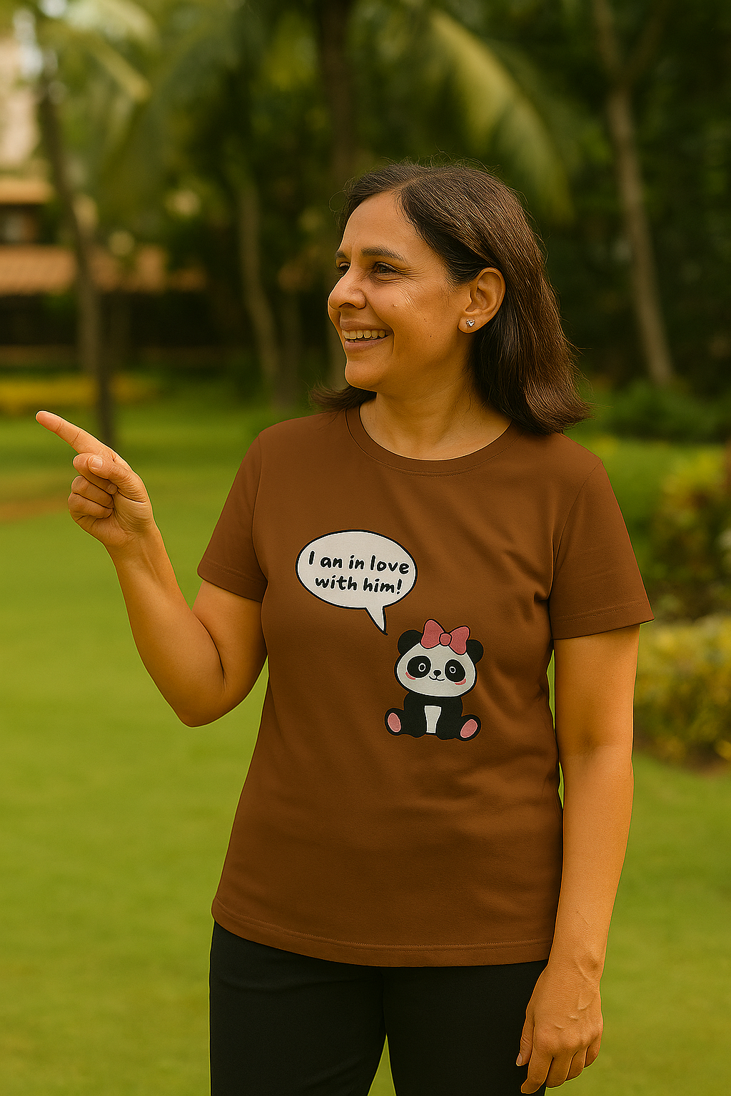 Couple Panda Female T-shirt