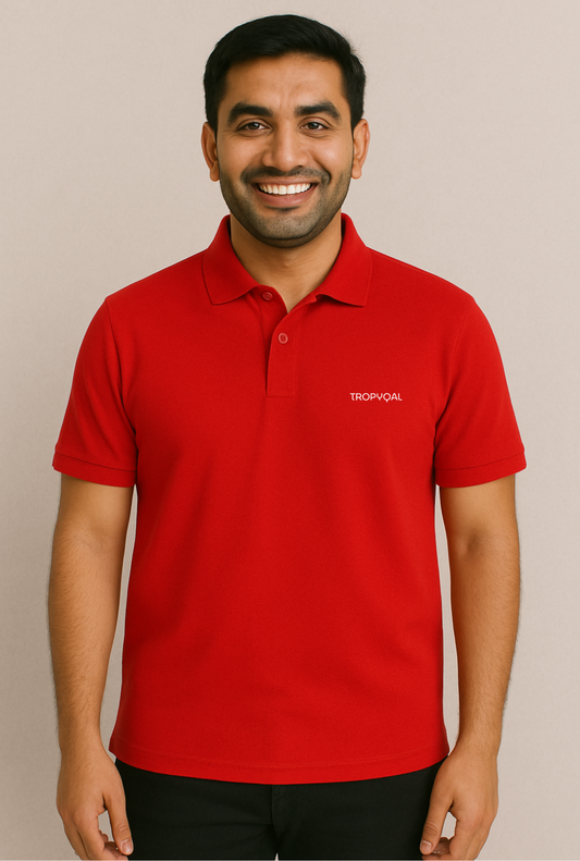 Tropyqal Red Polo